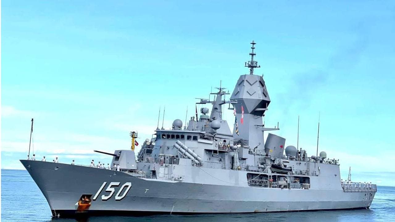 នាវាចម្បាំងរបស់កងទ័ពជើងទឹកអូស្ត្រាលី HMAS Anac បានចូលចតដល់កំពង់ផែស្វយ័តក្រុងព្រះសីហនុ.!